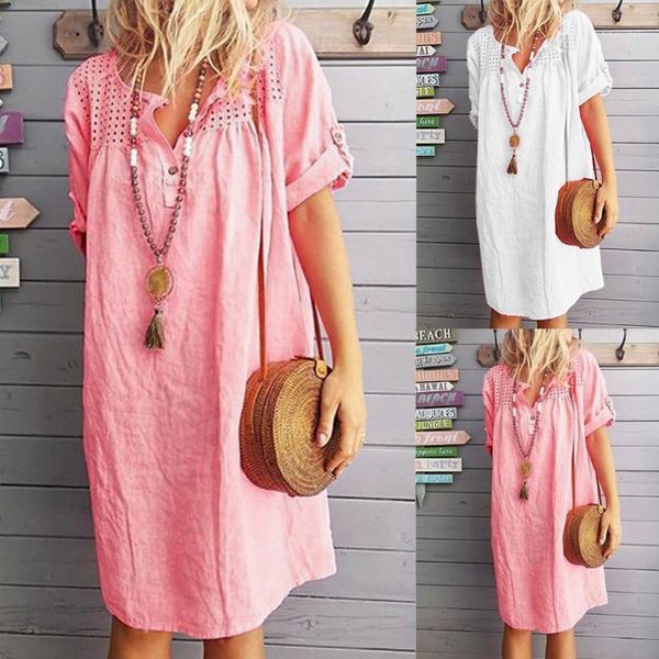 casual dresses women fashion summer dress short sleeve tshirts beach mini sundress 2021 hollow out plus size loose dress#g41, Black;gray
casual dresses women fashion summer dress short sleeve tshirts beach mini sundress 2021 hollow out plus size loose dress#g41, Black;gray