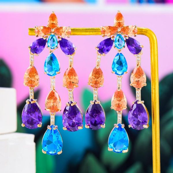 godki luxury tassel drop statement dangle earring for women wedding cubic zirconia dubai bridal earring jewelry accessories gift, Silver
godki luxury tassel drop statement dangle earring for women wedding cubic zirconia dubai bridal earring jewelry accessories gift, Silver