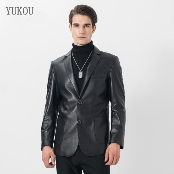 yukou brand mens coats 100% sheepskin genuine leather collar business men suit natural leather coat sellers1, Black
yukou brand mens coats 100% sheepskin genuine leather collar business men suit natural leather coat sellers1, Black