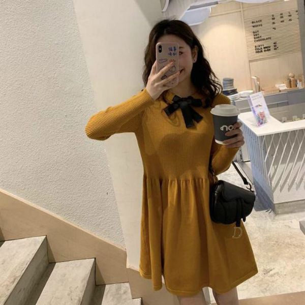 2021 new spring and autumn dress bow knitted miniline temperament around the sweet neck loose long female sleeve y243 8tur, Black;gray
2021 new spring and autumn dress bow knitted miniline temperament around the sweet neck loose long female sleeve y243 8tur, Black;gray