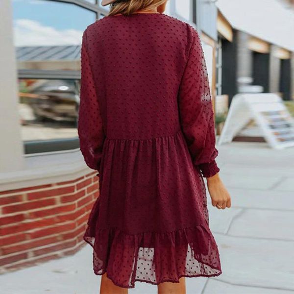 casual dresses autumn chiffon dress long sleeve v-neck skirt women's thin fit loose ruffle, Black;gray
casual dresses autumn chiffon dress long sleeve v-neck skirt women's thin fit loose ruffle, Black;gray