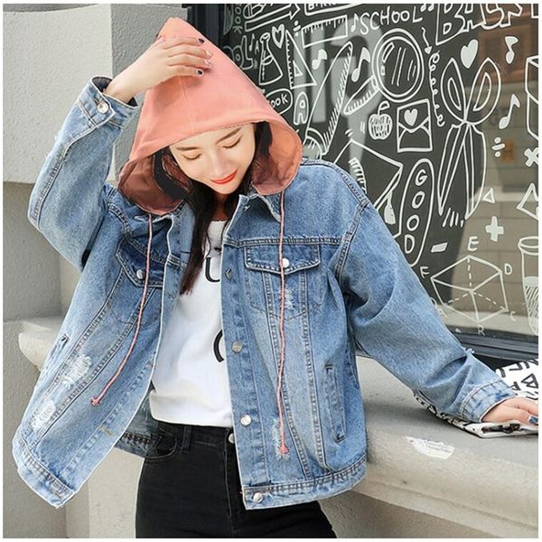 detachable hooded denim jacket women letter embroidery tearing hole jean coat female boyfriend denim jackets spring autumn g252 y200101, Black;brown
detachable hooded denim jacket women letter embroidery tearing hole jean coat female boyfriend denim jackets spring autumn g252 y200101, Black;brown