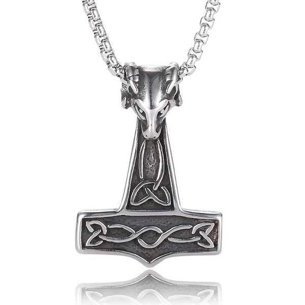 pendant necklaces fashion stainless steel retro sheep head hammer luxury designer jewelry men's necklace birthday gift 7-sp0430, Silver
pendant necklaces fashion stainless steel retro sheep head hammer luxury designer jewelry men's necklace birthday gift 7-sp0430, Silver
