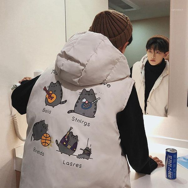 men's vests 2021 autumn and winter hooded vest hem drawstring down cotton warm padded loose jacket khaki / black m-5xl1, Black;white
men's vests 2021 autumn and winter hooded vest hem drawstring down cotton warm padded loose jacket khaki / black m-5xl1, Black;white