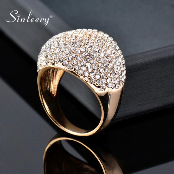 cluster rings sinleery shiny big full crystal cocktail women gold color wedding engagement ring jewelry valentine gifts jz074 ssf, Golden;silver
cluster rings sinleery shiny big full crystal cocktail women gold color wedding engagement ring jewelry valentine gifts jz074 ssf, Golden;silver