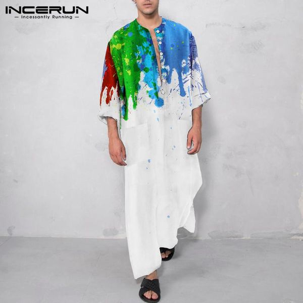 muslim men kaftan long sleeve button pockets tie dye printed robes leisure islamic arabic jubba thobe dubai abaya s-5xl incerun, Red
muslim men kaftan long sleeve button pockets tie dye printed robes leisure islamic arabic jubba thobe dubai abaya s-5xl incerun, Red