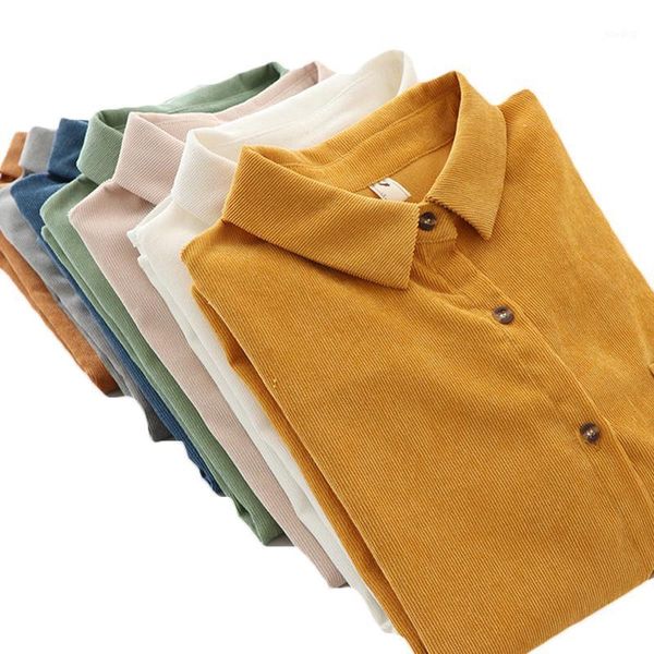 retro 2021 spring autumn blosue new corduroy shirt female korean loose thin long-sleeved shirt for women 77b1, White
retro 2021 spring autumn blosue new corduroy shirt female korean loose thin long-sleeved shirt for women 77b1, White