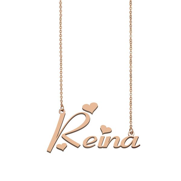 Reina Name Necklace Custom Nameplate Pendant for Women Girls Birthday Gift Kids Best Friends Jewelry 18k Gold Plated Stainless Steel, Silver
Reina Name Necklace Custom Nameplate Pendant for Women Girls Birthday Gift Kids Best Friends Jewelry 18k Gold Plated Stainless Steel, Silver