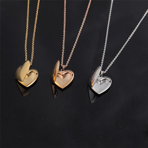 new vintage style delicate 3 color stainless steel round necklace secret hiding place p locket heart necklace ps box, Silver
new vintage style delicate 3 color stainless steel round necklace secret hiding place p locket heart necklace ps box, Silver