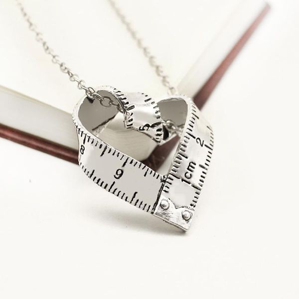 chains fashion heart-shaped ruler pendant necklace explore scale measuring tape for women jewelry gift bijoux, Silver
chains fashion heart-shaped ruler pendant necklace explore scale measuring tape for women jewelry gift bijoux, Silver