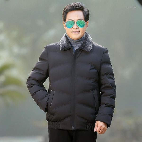 men's down & parkas boutique 2021 men thickening cotton-padded jacket in middle-aged men's cotton recreational dad winter's c, Black
men's down & parkas boutique 2021 men thickening cotton-padded jacket in middle-aged men's cotton recreational dad winter's c, Black
