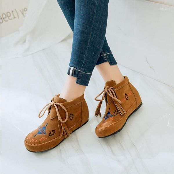 dilalula 2021 large size 34-43 ethnic style embroidery lace up women shoes woman casual flat heel ankle boots winter fringe1, Black
dilalula 2021 large size 34-43 ethnic style embroidery lace up women shoes woman casual flat heel ankle boots winter fringe1, Black