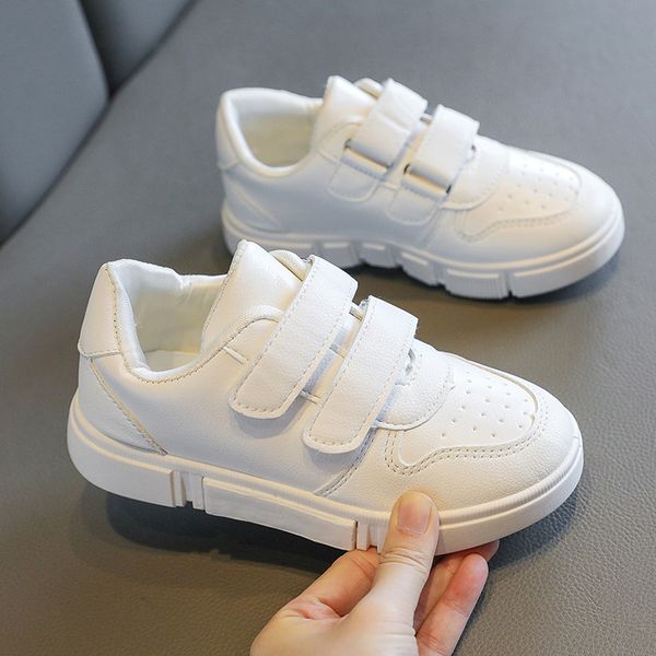 kids sport autumn spring solid color white girls sneakers fashion pu leather breathable boys anti-slip shoes syy164, Black 
kids sport autumn spring solid color white girls sneakers fashion pu leather breathable boys anti-slip shoes syy164, Black