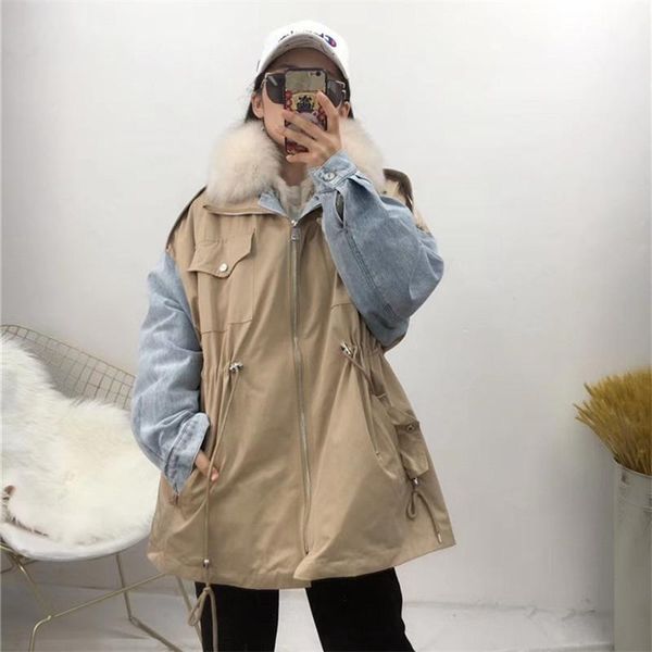 new fashion winter jacket women parka real fur collar medium long coat female natural rex fur lined ladies outwear1, Black
new fashion winter jacket women parka real fur collar medium long coat female natural rex fur lined ladies outwear1, Black