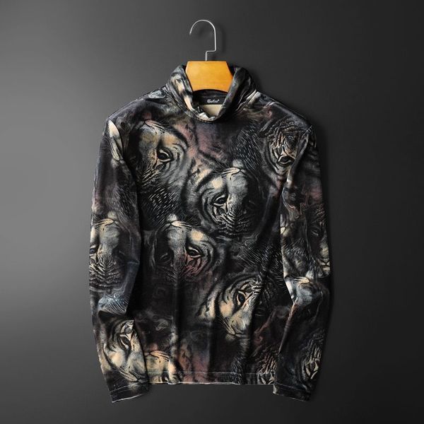 2021 spring fashion marks high-collar clothes t-animal shirt print long aptitude for men's club t-shirt bas2, White;black
2021 spring fashion marks high-collar clothes t-animal shirt print long aptitude for men's club t-shirt bas2, White;black