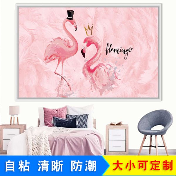 wallpaper self-adhive paper decoration flamingo living room maiden's heart bedroom bedside wall sticker
wallpaper self-adhive paper decoration flamingo living room maiden's heart bedroom bedside wall sticker