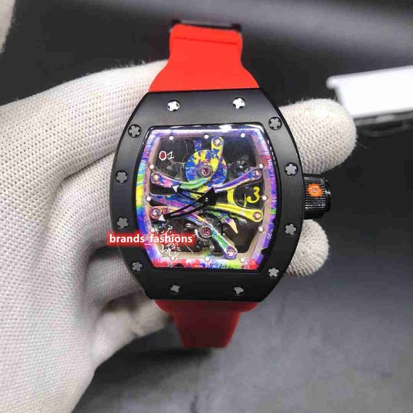 beautiful men's wristwatch red rubber strap watch black stainless steel case watch hollow movement automatic mechanical watc, Slivery;brown
beautiful men's wristwatch red rubber strap watch black stainless steel case watch hollow movement automatic mechanical watc, Slivery;brown
