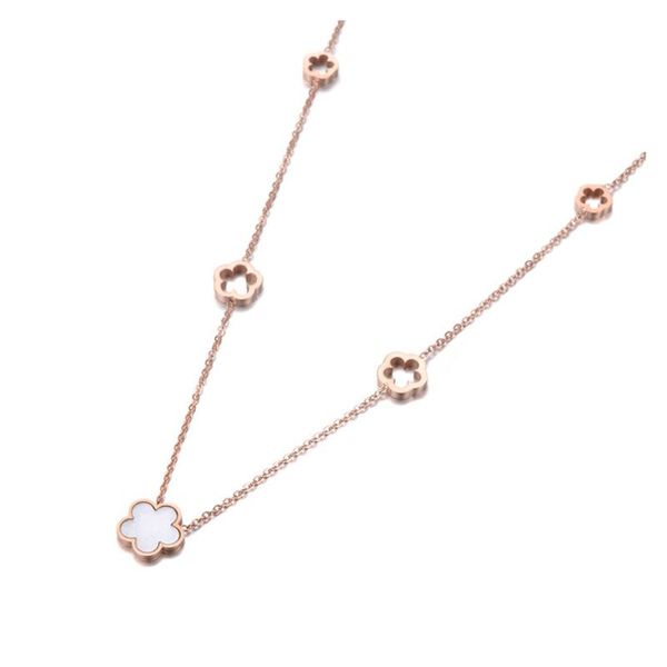 original design titanium steel 5pcs flower charm pendant jewelry rose gold shell wedding necklaces for women gift n19100, Golden;silver
original design titanium steel 5pcs flower charm pendant jewelry rose gold shell wedding necklaces for women gift n19100, Golden;silver
