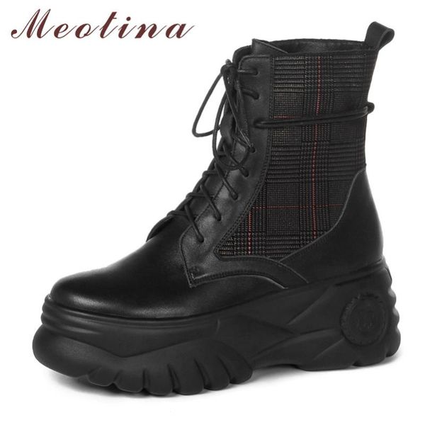 boots meotina ankle women shoes genuine leather platform flats motorcycle round toe lace up lady short autumn winter, Black
boots meotina ankle women shoes genuine leather platform flats motorcycle round toe lace up lady short autumn winter, Black