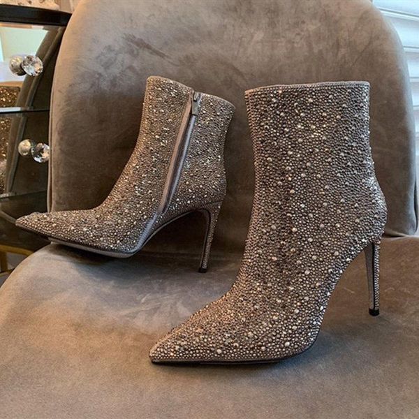 high heeled boots winter slim high heels women's 100% leather high heel diamond rc20fw autumn winter new style, Black
high heeled boots winter slim high heels women's 100% leather high heel diamond rc20fw autumn winter new style, Black