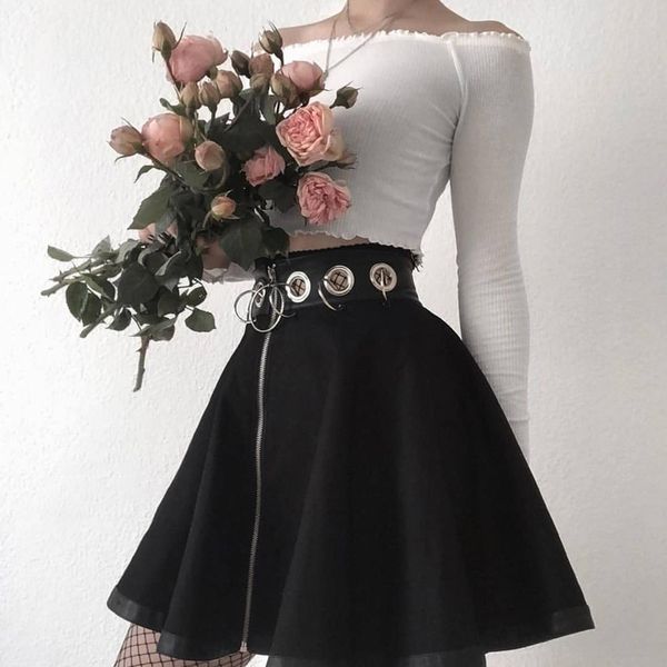 instagothic punk zip up black skirts women autumn ring high waist pleated winter mini skirt female bottom christmas t200324
instagothic punk zip up black skirts women autumn ring high waist pleated winter mini skirt female bottom christmas t200324