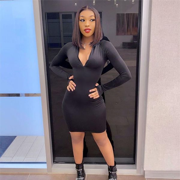 autumn new solid color long sleeve zipper half open collar casual dress women's dress, Black;gray
autumn new solid color long sleeve zipper half open collar casual dress women's dress, Black;gray