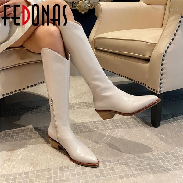 fedonas genuine leather platform booties woman side zipper thick heels knee high boots for women working casual tight high boots1, Black
fedonas genuine leather platform booties woman side zipper thick heels knee high boots for women working casual tight high boots1, Black