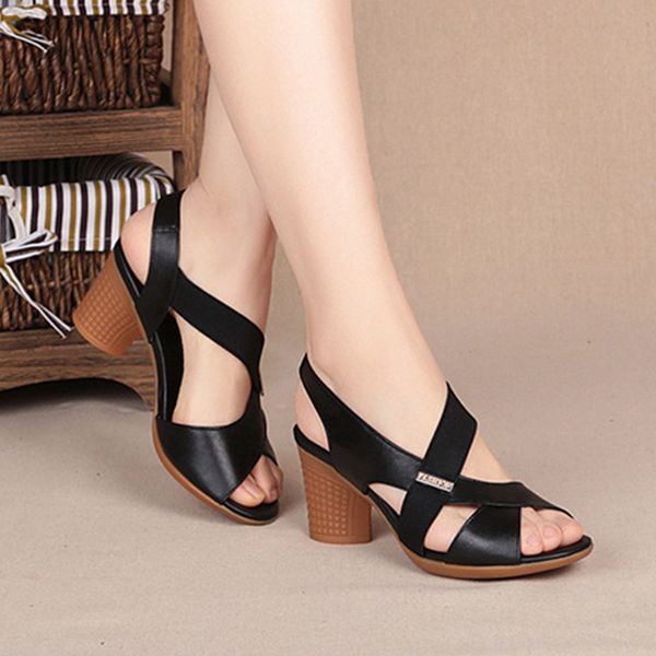 women ankle strap sandals peep toe high heels 2020 rome summer women's thick heel comfortable shoes ladies fashion pu footwear c0202, Black
women ankle strap sandals peep toe high heels 2020 rome summer women's thick heel comfortable shoes ladies fashion pu footwear c0202, Black