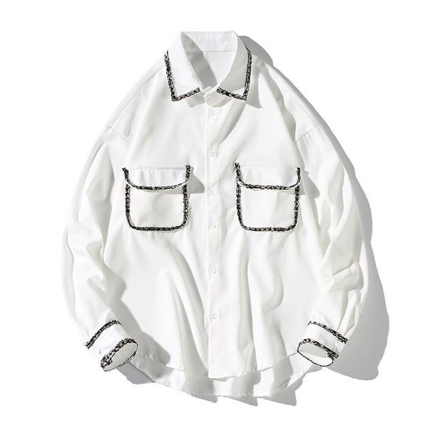 men's casual shirts oversized shirt for men streetwear long sleeve harajuku fashion korean clothes clothing, White;black
men's casual shirts oversized shirt for men streetwear long sleeve harajuku fashion korean clothes clothing, White;black