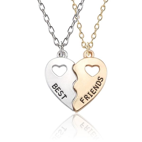 2 pcs necklace women crystal heart pendant friend letter necklace fashion couple men friendship jewelry, Silver
2 pcs necklace women crystal heart pendant friend letter necklace fashion couple men friendship jewelry, Silver