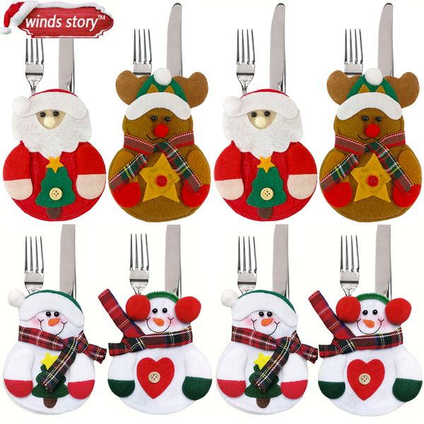 gift 8pcs xmas snowman kitchen party tableware holder ornament bag christmas decorations for home table
gift 8pcs xmas snowman kitchen party tableware holder ornament bag christmas decorations for home table
