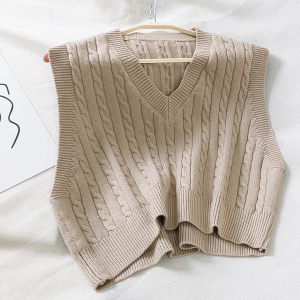 women spiral pattern v neck knitted vests with velvet warm knitted loose winter ladies sleeveless winter jacket, White
women spiral pattern v neck knitted vests with velvet warm knitted loose winter ladies sleeveless winter jacket, White