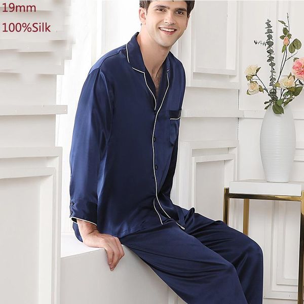 19mm 100% silk pajamas men's solid color long-sleeved trousers silk home service two-piece suit men sleepwear, Black;brown
19mm 100% silk pajamas men's solid color long-sleeved trousers silk home service two-piece suit men sleepwear, Black;brown