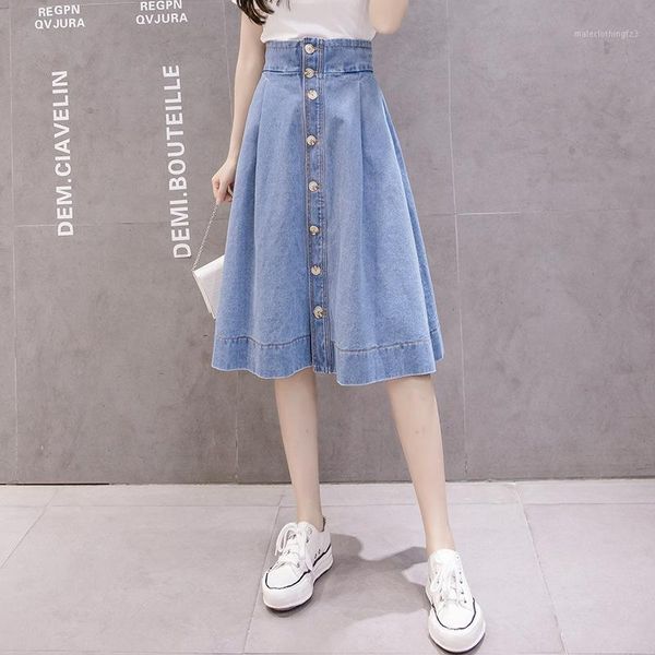 skirts 2021 summer woman denim midi skirt korean style elastic high waist single-breasted slim fit a line knee-length faldas1, Black
skirts 2021 summer woman denim midi skirt korean style elastic high waist single-breasted slim fit a line knee-length faldas1, Black