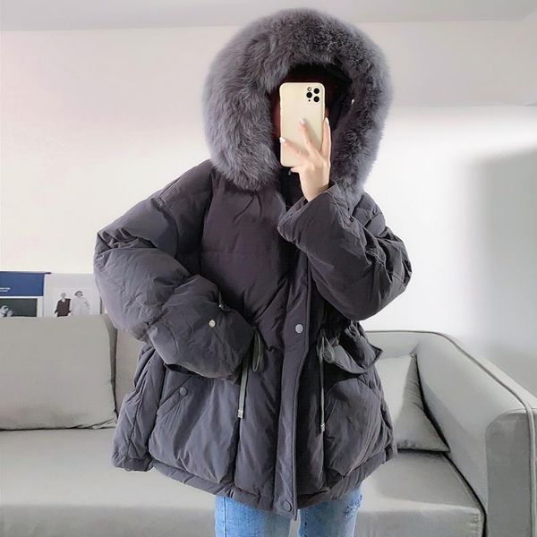 2020 real fur winter jacket women thick warm hooded loose down parkas 90%white duck down coat female windproof puffer jacket, Black
2020 real fur winter jacket women thick warm hooded loose down parkas 90%white duck down coat female windproof puffer jacket, Black