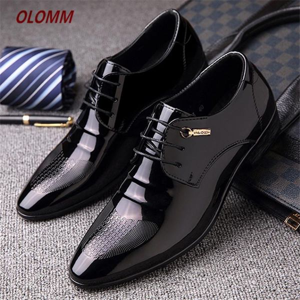 dress shoes breathable men formal casual pointed toe patent leather oxford man lace up business, Black
dress shoes breathable men formal casual pointed toe patent leather oxford man lace up business, Black