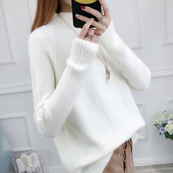 winter autumn sweater women thick warm ladies turtleneck sweaters knitted white soft loose women pullovers jumper 2021 cdr914, White;black
winter autumn sweater women thick warm ladies turtleneck sweaters knitted white soft loose women pullovers jumper 2021 cdr914, White;black