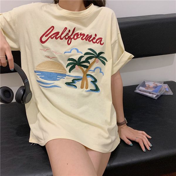 2021 new spring summer holidays embroidered short harvest loose yellow t-shirts of women femme shirt (sy5695) tsqw, White
2021 new spring summer holidays embroidered short harvest loose yellow t-shirts of women femme shirt (sy5695) tsqw, White