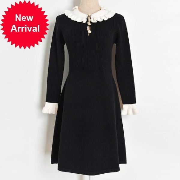 new skinny 2021 black knitted brace dress ladies long sleeves simple retro-line party to chic pearl doll design button necklace tsmb, Black;gray
new skinny 2021 black knitted brace dress ladies long sleeves simple retro-line party to chic pearl doll design button necklace tsmb, Black;gray