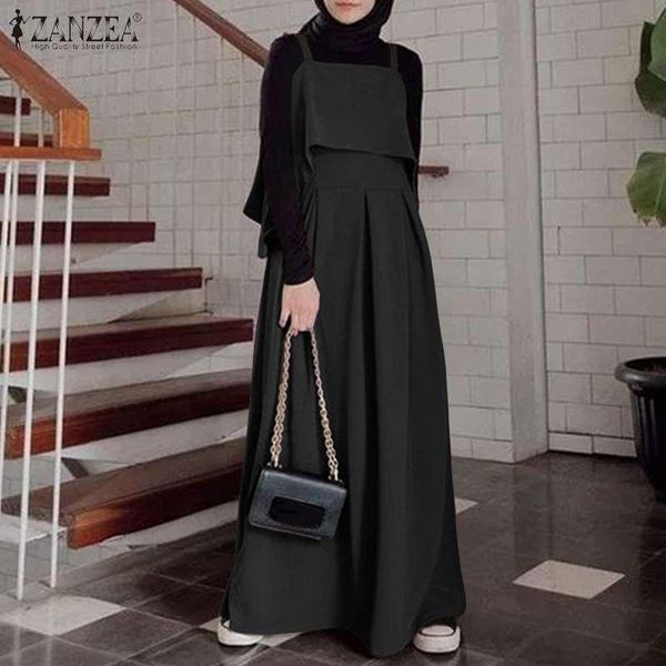 fashion ruffle maxi dress women's spaghetti strap sundress zanzea 2021 casual summer high waist vestidos plus size solid robe, Black;gray
fashion ruffle maxi dress women's spaghetti strap sundress zanzea 2021 casual summer high waist vestidos plus size solid robe, Black;gray