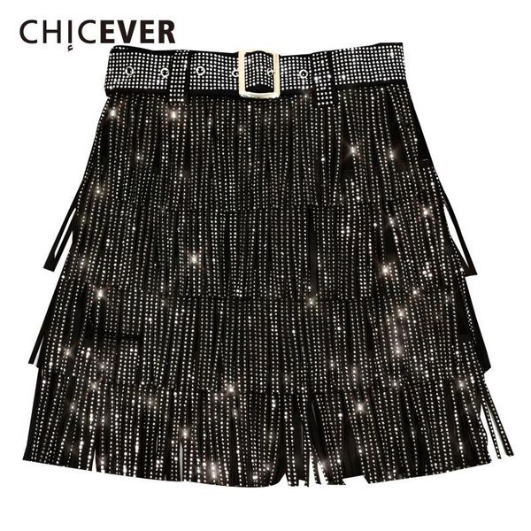 chicever tassel diamonds skirt for women high waist patchwork streetwear mini cake skirts female fashion clothing 2020 new style, Black
chicever tassel diamonds skirt for women high waist patchwork streetwear mini cake skirts female fashion clothing 2020 new style, Black