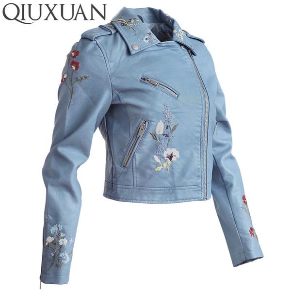 women's leather & faux qiuxuan fashion floral embroidery locomotive jacket women 2021 spring autumn long sleeve loose ladies coats pu c, Black
women's leather & faux qiuxuan fashion floral embroidery locomotive jacket women 2021 spring autumn long sleeve loose ladies coats pu c, Black