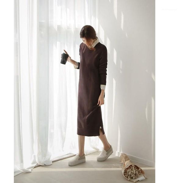 casual dresses autumn winter high street stretch sweater dress korean loose straight women solid o-neck long knitting1, Black;gray
casual dresses autumn winter high street stretch sweater dress korean loose straight women solid o-neck long knitting1, Black;gray