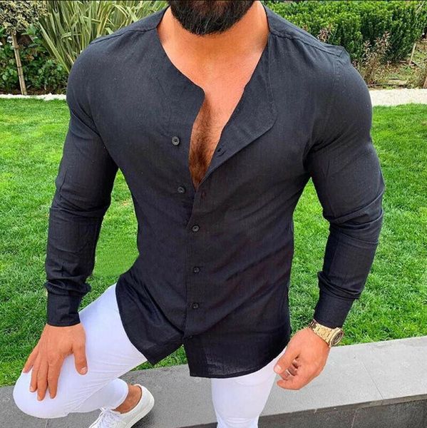 men's casual shirts solid long sleeve turndown slim fit bodycon daily street wear soft 2021 fashion, White;black
men's casual shirts solid long sleeve turndown slim fit bodycon daily street wear soft 2021 fashion, White;black