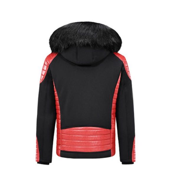mans locomotive fur collar jackets fashion trend winter plush hooded neck zipper fly pocket coats designer male moto cool style outerwears, Black
mans locomotive fur collar jackets fashion trend winter plush hooded neck zipper fly pocket coats designer male moto cool style outerwears, Black