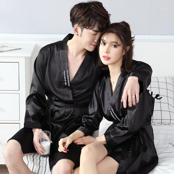 sleepwear homewear summer new lovers kimono bathrobe gown nightwear casual intimate lingerie men and women print nightgown1, Black;red
sleepwear homewear summer new lovers kimono bathrobe gown nightwear casual intimate lingerie men and women print nightgown1, Black;red