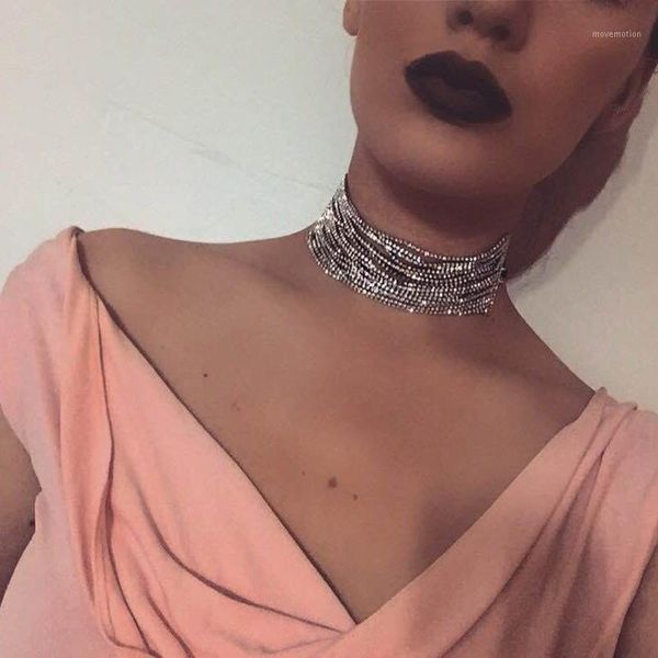 gwacc 2020 bling paved rhinestone alloy retro iced out minimalist multi-layered necklace for women jewelry dropshipping1, Golden;silver
gwacc 2020 bling paved rhinestone alloy retro iced out minimalist multi-layered necklace for women jewelry dropshipping1, Golden;silver