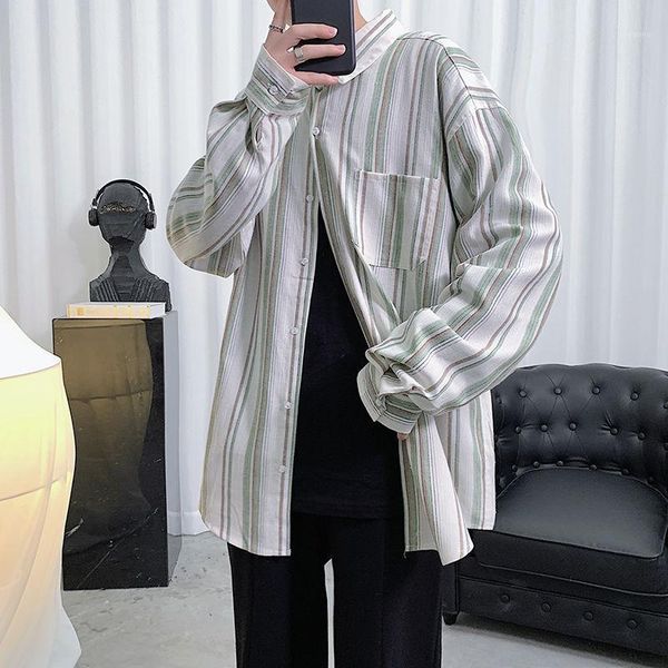 2020 spring and autumn new youth popular striped single-breasted long-sleeved shirt fashion casual wild loose shirt -2xl1, White;black 
2020 spring and autumn new youth popular striped single-breasted long-sleeved shirt fashion casual wild loose shirt -2xl1, White;black