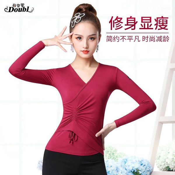 stage wear latin dance clothes women salsa rumba chacha long sleeve performance practice costume1, Black;red
stage wear latin dance clothes women salsa rumba chacha long sleeve performance practice costume1, Black;red