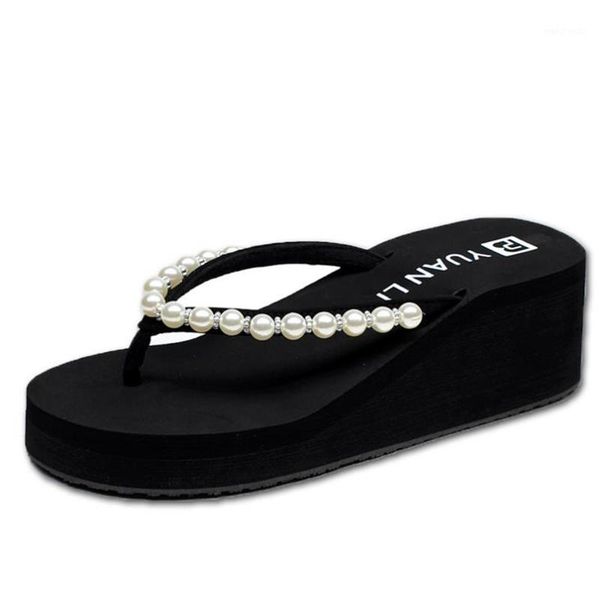 2020 new summer flip flop women's thick bottom slope heel clip foot sandals fashion wear muffin bottom non slip beach shoes1, Black
2020 new summer flip flop women's thick bottom slope heel clip foot sandals fashion wear muffin bottom non slip beach shoes1, Black
